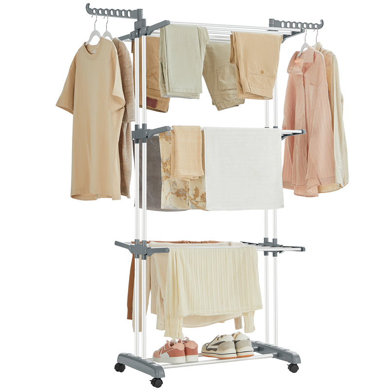 Steel Foldable Freestanding Drying Rack, White