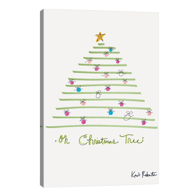 Oh Christmas Tree by Kait Roberts - Wrapped Canvas Painting, 66.04 cm H x 45.72 cm W x 1.91 cm D