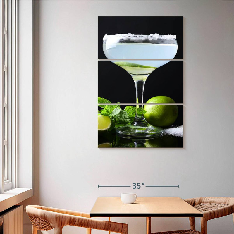 Margarita à la lime, H 65 po x l 42 po