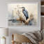 «Blue Great Heron In Miminal Harmony» sur toile-2062923918-2043472920