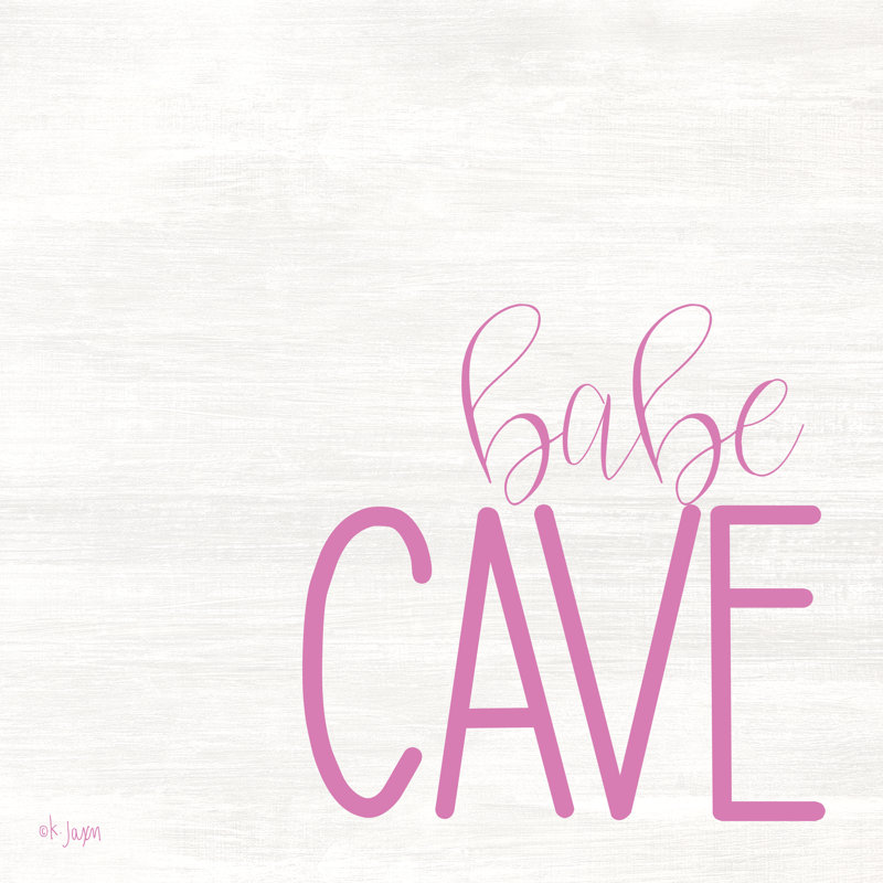 Babe Cave par Jaxn Blvd. - Imprimé, H 12 po x l 12 po, Non, Papier avec cadre simple argenté