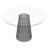  Mekisha Mirrored Glass Dining Table Gray Glass Base