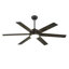 Ventilateur de plafond noir 58 po avec lumière DEL et télécommande Cissline pour chambre à coucher / salon / cuisine