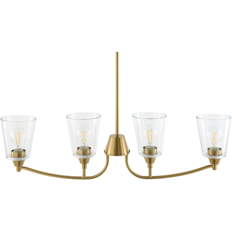 Kaminsky Chandelier, Brass, Clear