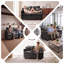 Canapé 52 po avec coussins et repose-pieds en chenille 52 po-132896304-132896306