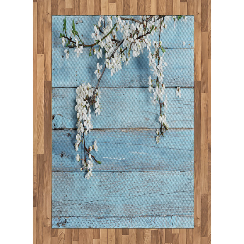 Tapis bleu area, Rectangle— 4 pi x 5 pi 8 po