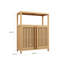 Armoire de rangement en bambou de grande capacité pour salle de bain