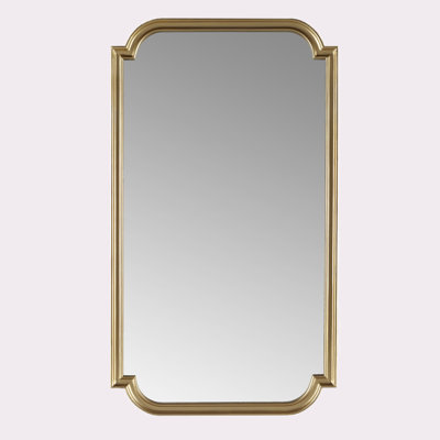 Gold Scalloped Wood Wall Mirror