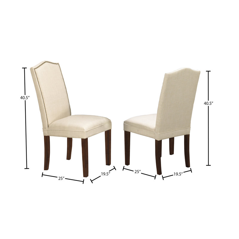 Chaise rembourrée en lin Madelyn