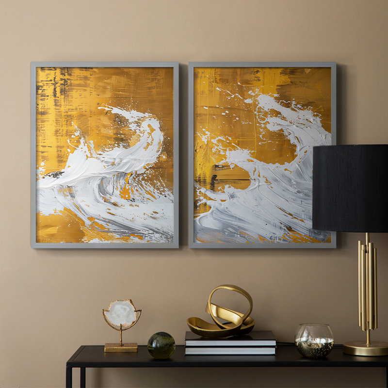 Série ABSTRACT CDxxi - reproduction encadrée de qualité supérieure - prête à être accrochée - aucun clou requis - aucun clou requis