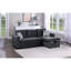 Canapé modulaire convertible en velours noir avec canapé-lit et canapé-lit-1868778783
