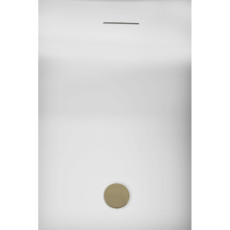 Baignoire autoportante 66 "avec drain interne Streamline, Laiton brossé
