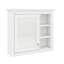 Armoire à pharmacie moderne avec miroir, armoire de rangement murale blanche 30 po x 28 po avec rangement et 3 tablettes ouvertes-2004782088