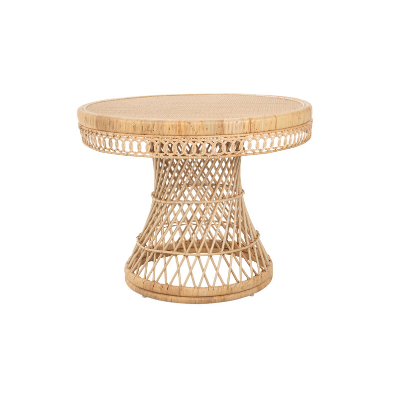 Peacock Round Solid Wood Top Dining Table