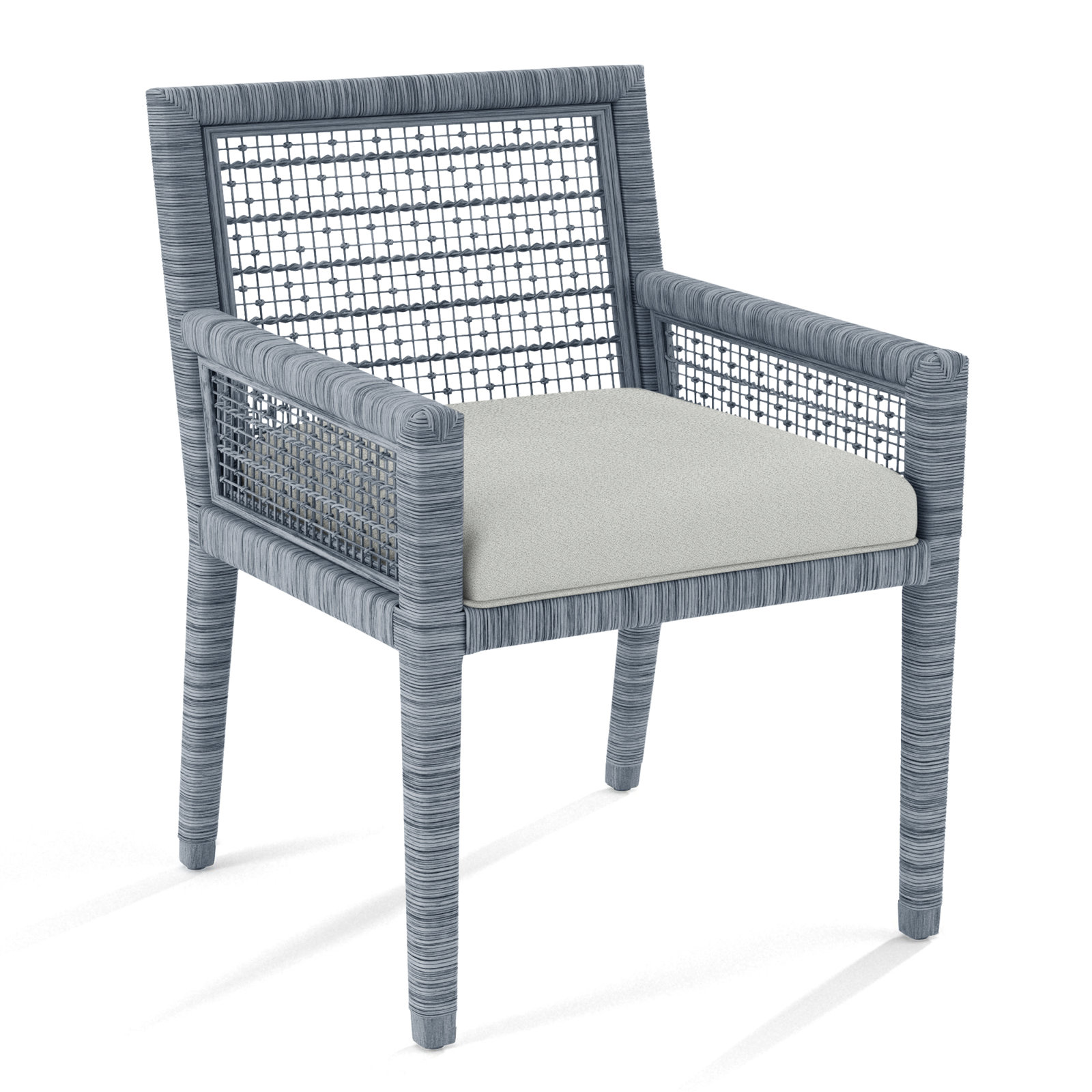 Glinda Dining Armchair, Sea Glass, Elite Ivory; 0321-91
