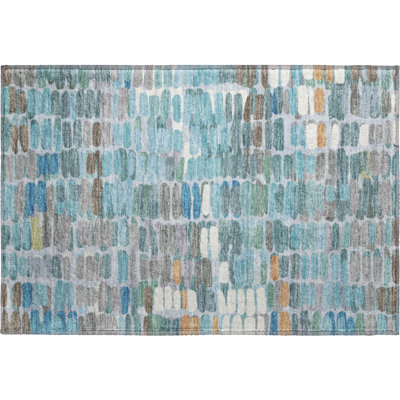 Tapis abstrait lavable à la machine de qualité supérieure Mayfield AMF2349