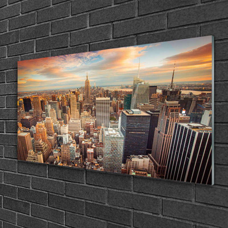 City Houses - Unframed Photograph on Glass