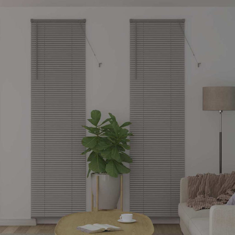 Horizontal/Venetian blind, Silver, 220cm L x 55cm W