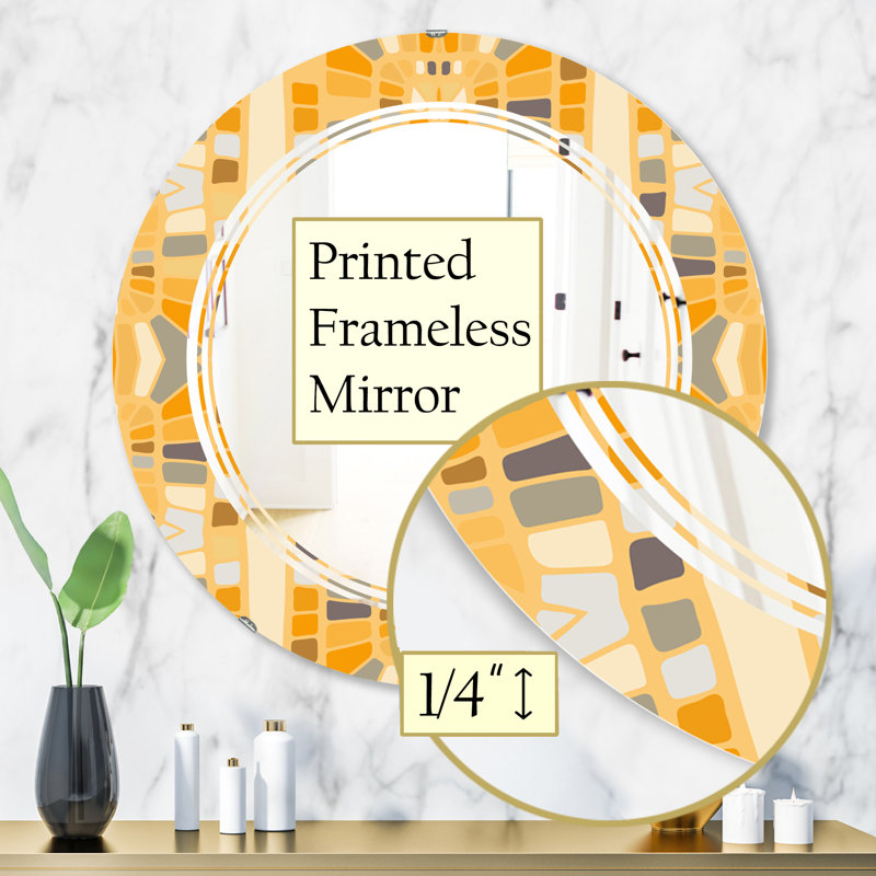 Miroir mural géométrique, H 31,5 po x l po