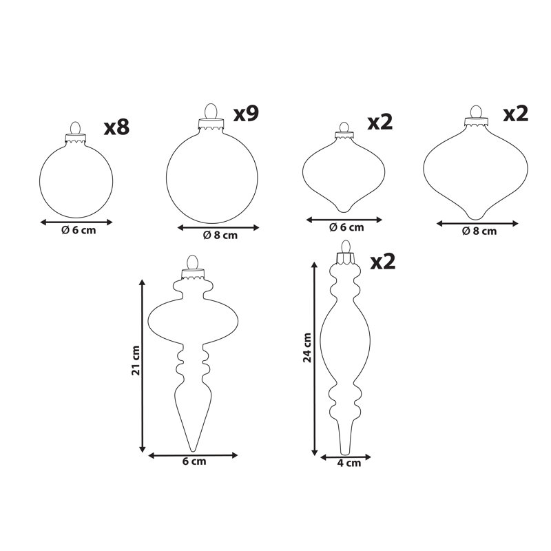 20cm Handmade Solid Colour Glass Bauble
