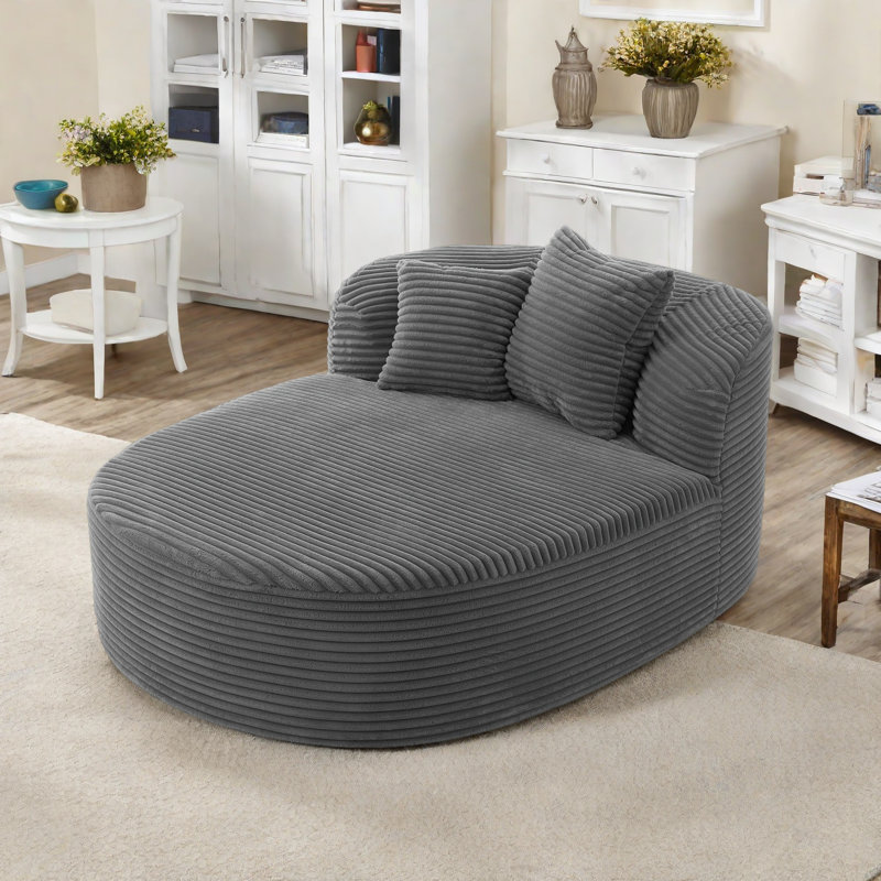 Chaise moderne avec 2 coussins de soutien, Grey