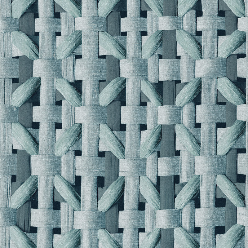 Chelchowska Pepper Collection Shimmer Finish Octogonal Honeycomb Seta 10.05m x 53cm Wallpaper Roll, Teal