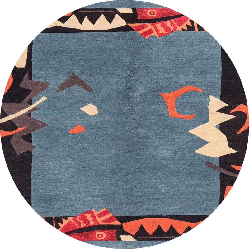 Abstract Indoor Rug, Round 3'
