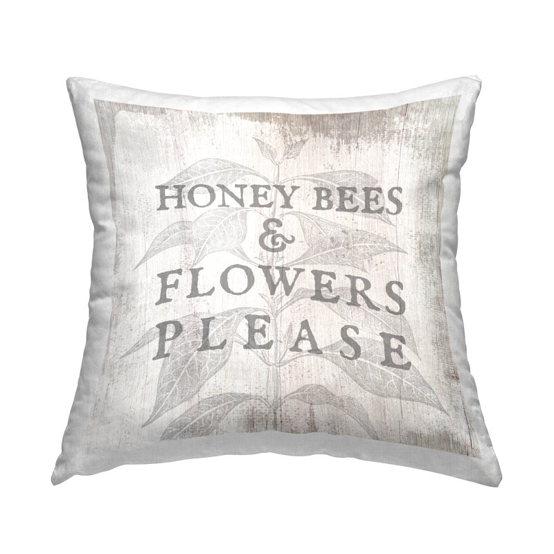 Coussin Honey Bees & Flowers