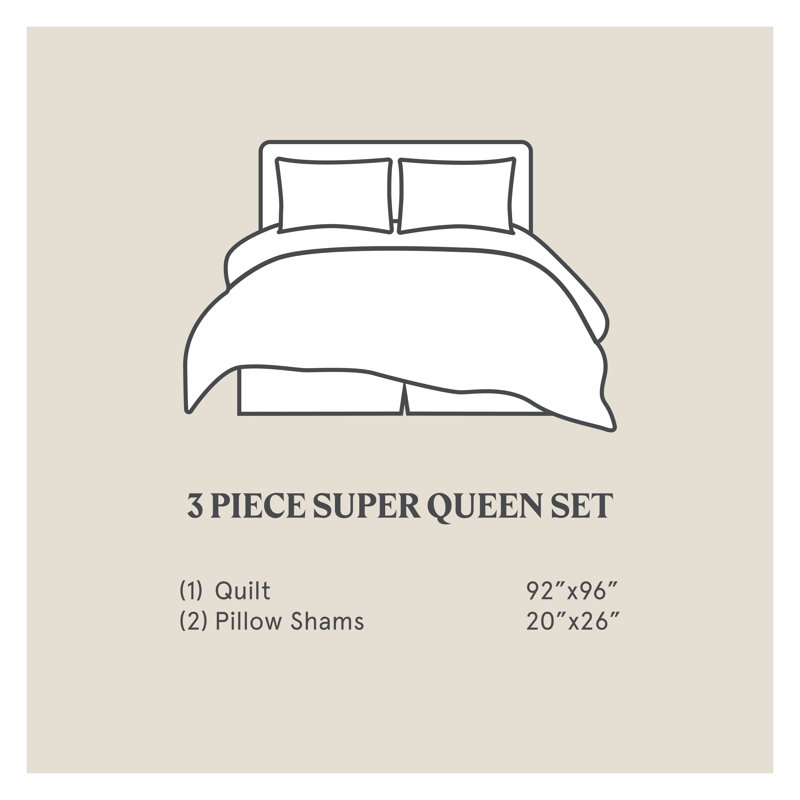 Full Black and Tan Cotton Reversible Quilt Set