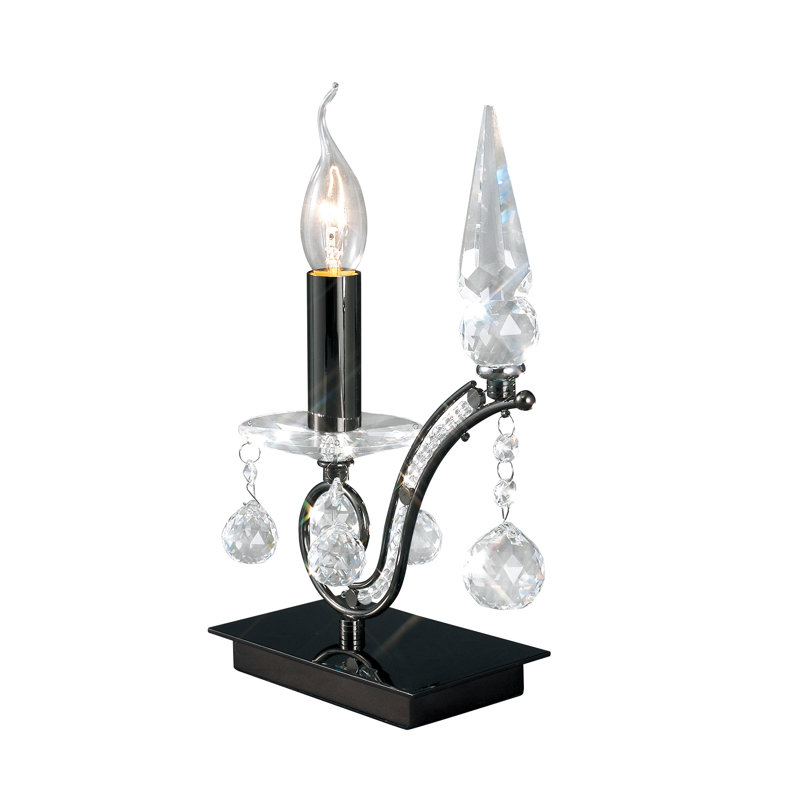Crystal Novelty Lamp, Black Chrome