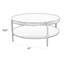 41 po Table basse ronde avec 2 tables de bout