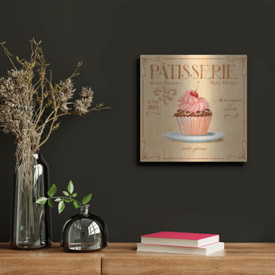  'Patisserie 10' by Fiona Stokes-Gilbert Metal Wall Art, 12" x 12"