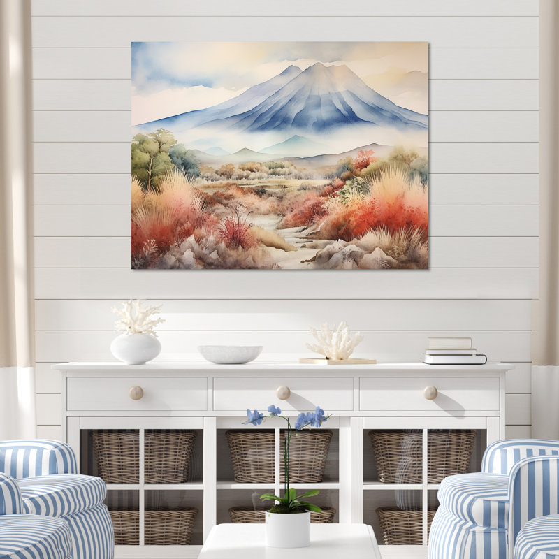 Art mural majestueux, Indonésie, Cadre de coin blanc fermé, H 30 po x l 40 po x P 1,5 po