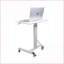 Bureau debout compact réglable | Hauteur manuelle pour les petits espaces | Blanc | Métal Bois