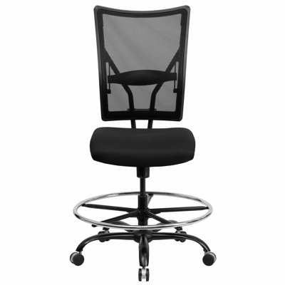 Hercules Big & Tall 400 lb. Rated Mesh Ergonomic Drafting Chair w/ Adjustable Arms