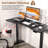 Kashif Electric Height Adjustable Standing Desk with  4 Lockable Casters, 2 Hooks-539528716-597670849