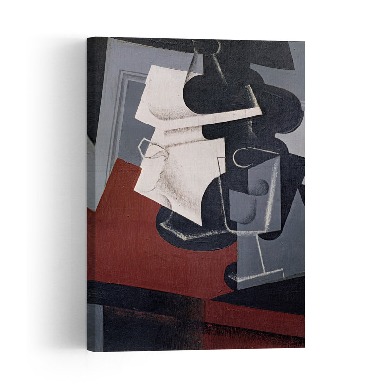 Nature morte sur une table, 1916, estampe d'art mural abstrait contemporain, 48" H x 32" W