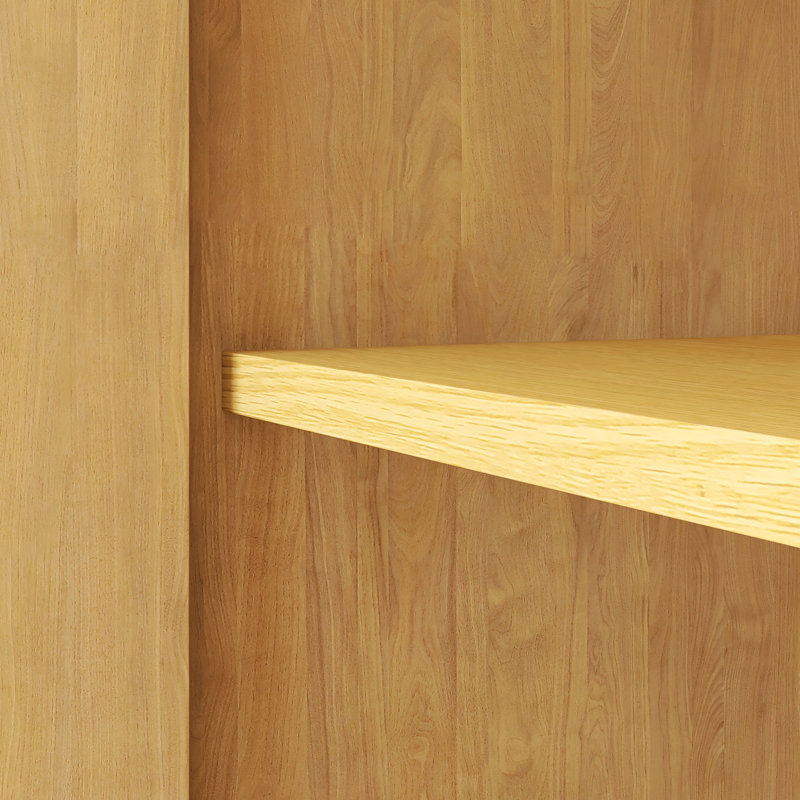 59.80 Inch Wood Sideboard With Hidden Handle, Natural