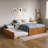 Solid Wood Platform Storage Bed-96140342