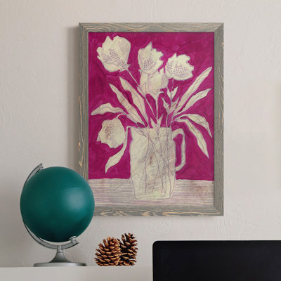 " Fuchsia Arrangement II " Painting Print