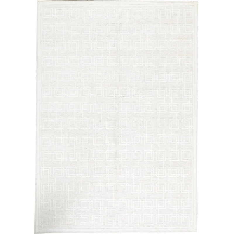 Tapis blanc de haute qualité noué à la main