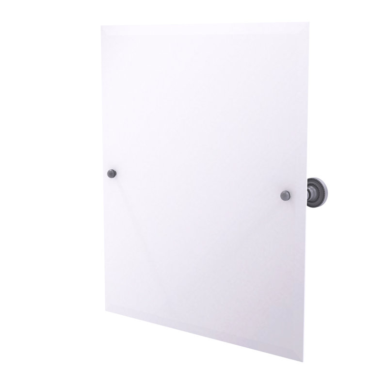 Miroir rectangulaire inclinable 21 "x 26" Dottingham, Gris mat, 21" H x 26" W