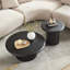 Ensemble de tables basses rondes modernes avec assemblage facile et conception peu encombrante-75439481