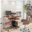 Bureau d'ordinateur complet, grain de bois-1896454867