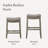 Maven Lane Sophia Wooden Backless Stool with Faux Leather Upholstery-112251011-112251007