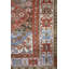 Tapis unique persimmon / bleu / gris foncé 4 pi 3 po x 7 pi 1 po Derband