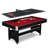 Hathaway Spartan Pool and Ping Pong Combo Table - 2 in 1 Game Table with Removable Table Tennis Top - Complete Accessory Kit - Chrome-Plated Corners, Black Finish, Red Felt