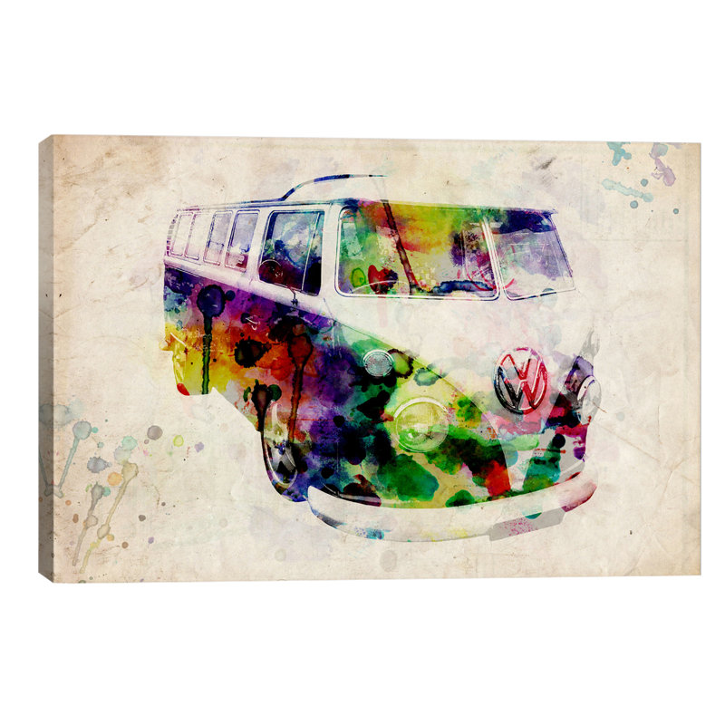 VW Camper Van (Urban) by Michael Tompsett - 1 Piece Wrapped Canvas Wall Art, 66.04 cm H x 45.72 cm W x 3.175 cm D, No Frame