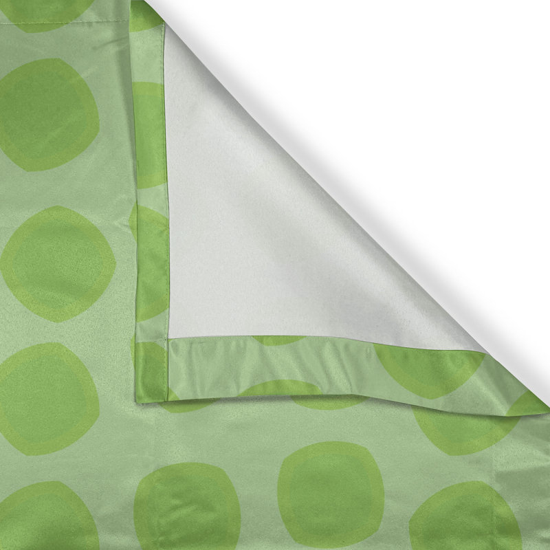 East Urban Home Lime Green Grommet Curtain Decorative 2-Panel Window Drapes, Almond Green, 50" W x 108" L