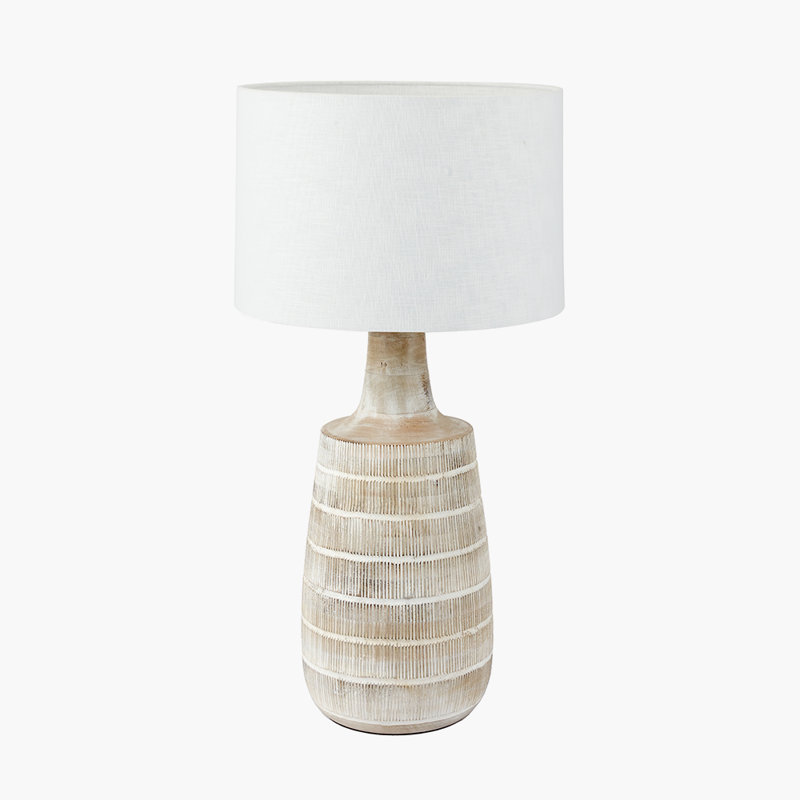Table Lamp, 25.98" H x 13.77" W x 13.77" D, White